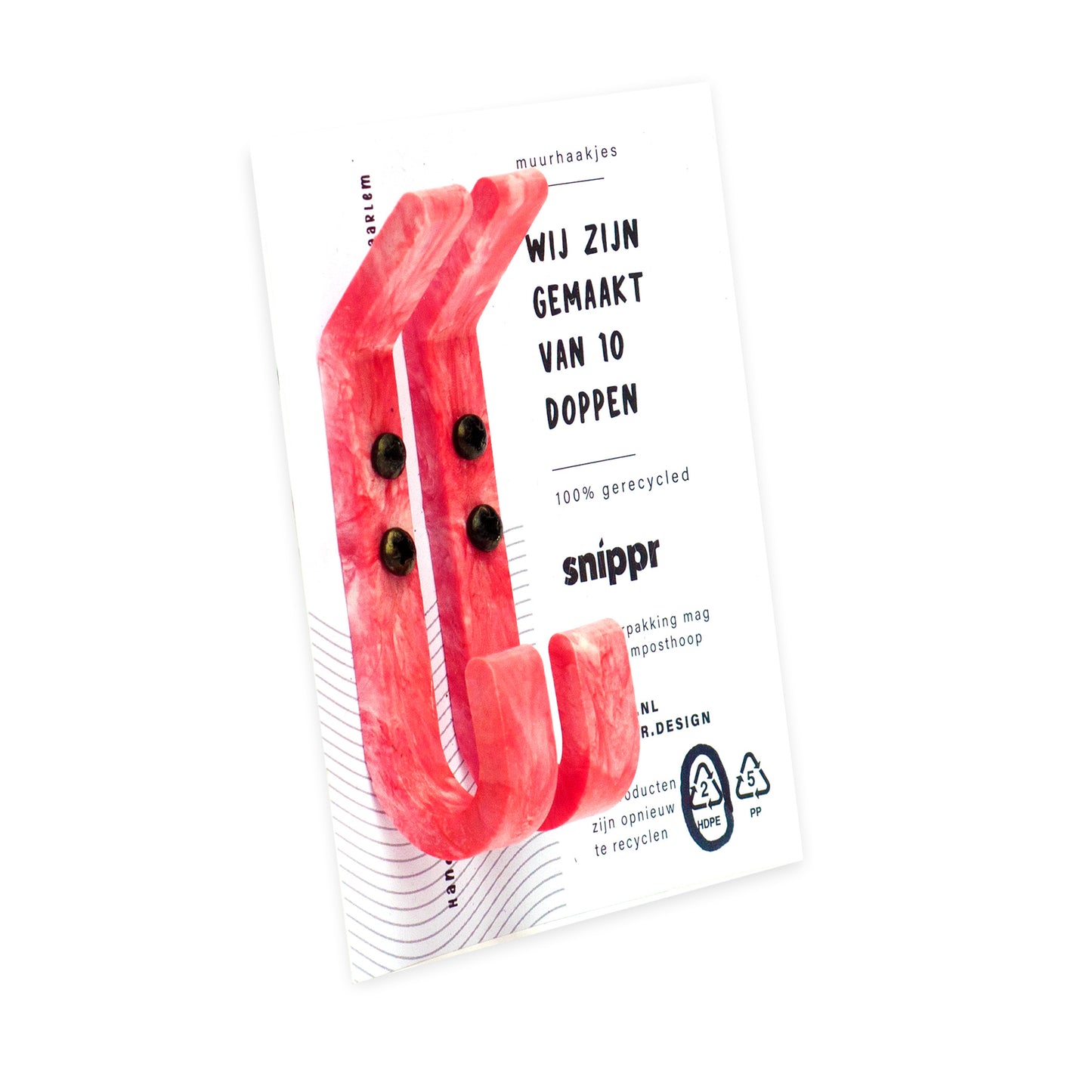 Muurhaakjes roze