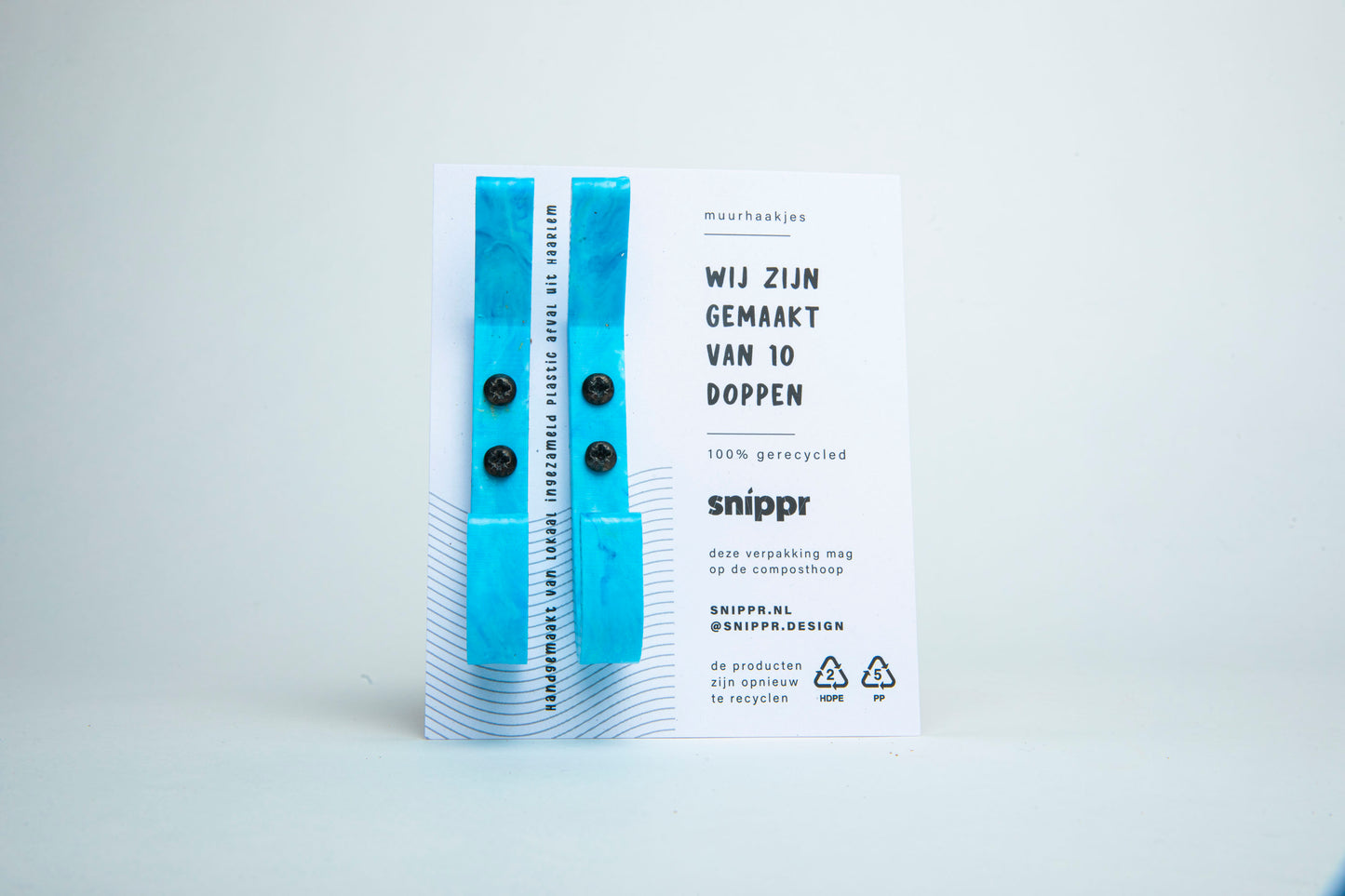 Muurhaakjes lichtblauw